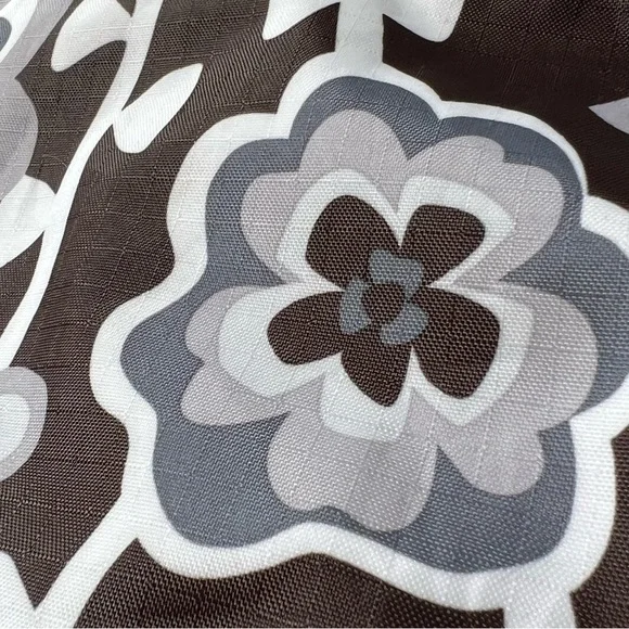 leSportsac Cosmetic Bag Hawaii Zippered Pouch Floral Black White Gray - Picture 8 of 17